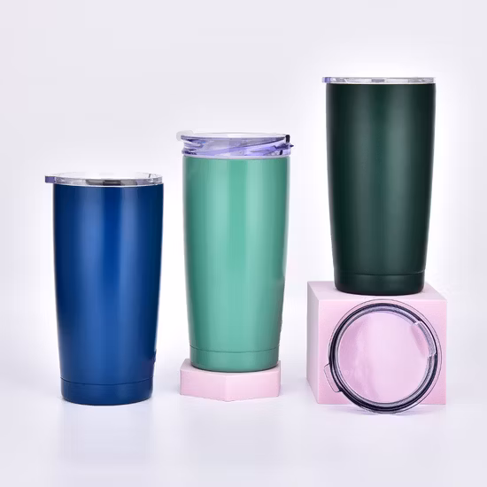 昇華低MOQメタルティートラベルエッグシェイプミリタリー高品質スチールサーモマグストロー付き